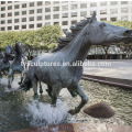 European antique eight bronze running horse fountain sculpture for outdoor city landscape park decoration